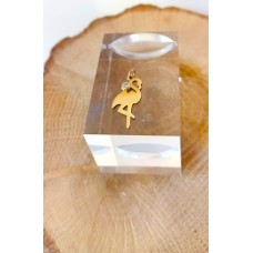 Μενταγιόν Μοτίφ σε Κίτρινο Χρυσό 14Κ Φλαμίνγκο με ζιργκόν (N240)